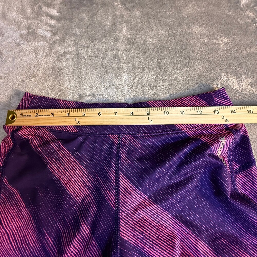 Reebok Purple & Pink Performance Leggings Women's Medium Athletic Workout Yoga P - Picture 4 of 11